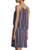 Beachcomber Sleeveless Popover Dress, Red/Navy