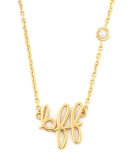 BFF Pendant Bezel Diamond Necklace