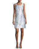 Print Cocktail Dress, Mint/Multi
