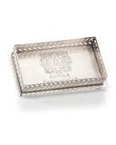 Decorative Tray for Bubble Bath or Bath Salts in Silver Finish