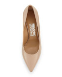 Susi Leather Point-Toe Pump, New Bisque