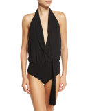 You Only Live Twice Silk Bodysuit, Black
