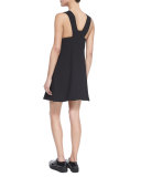 PLUNGE DRESS/ BLACK