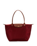 Le Pliage Large Shoulder Tote Bag, Garnet