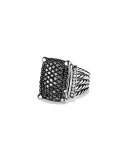 Wheaton Ring with Black and White Diamonds