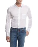 Piqué Knit Oxford Shirt, White