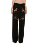 Nashville Horse & Sunset Pants, Black