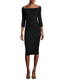 Broad Reach Off-the-Shoulder Sheath Dress