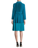 Sleeveless Wool Sheath Dress, Bay