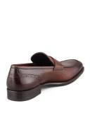 Brogue Detailed Penny Loafer, Brown