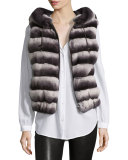 Down Rabbit Fur Vest, Chinchilla