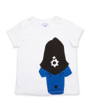 Police Dog Jersey Tee, White, Size 6M-3