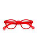 Shape #C Round Reading Eyeglasses, Red