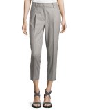 Cropped Flannel Pants, Stone