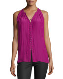 Patricia Sleeveless Lace-Up Top