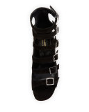 Suede Strappy 40mm Sandal, Black