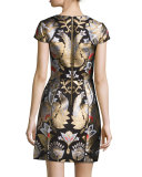 Imoen Opulent Jacquard Party Dress, Black