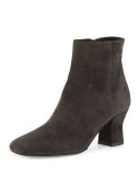 Bowin Suede Ankle Boot, Pewter