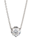 18k White Gold Diamond Solitaire Pendant Necklace, 1.00ctw G/SI1