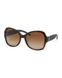 Plastic Butterfly Sunglasses, Havana/Navy 
