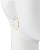 Sueno 18k Diamond Cravelli Hoop Earrings, 35mm
