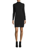 Cashmere Long-Sleeve Turtleneck Dress, Women's 