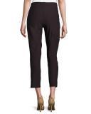 Washable Stretch-Crepe Slim Ankle Pants
