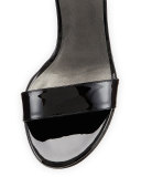 Backdraft Patent Wedge Sandal, Black