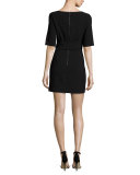 Virgil Boat-Neck Belted Dress