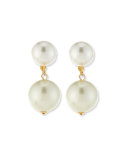 Double Pearly Drop Earrings