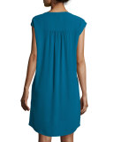 Cap-Sleeve Shift Dress, Petite 