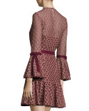 Cossette Lace Bell-Sleeve Dress