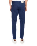 Five-Pocket Slim-Straight Jeans, Navy Blue