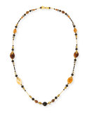 Long Beaded Single-Strand Necklace