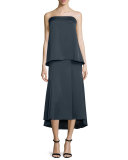 Strapless Silk Popover Gown 