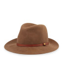 Floppy Brim Wool Fedora Hat, Pecan