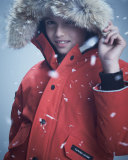 Rundle Bomber w/Detachable Fur Trim, Red, Youth XS-XL