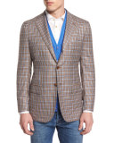 Cashmere-Blend Check Sport Coat, Tan
