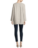 Hopsack Linen Boxy Jacket