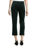 Velvet Cropped Pants, Spruce