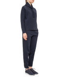Milla Jogging Pants w/Side Zips, Denim