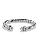 7mm Prasiolite & Diamond Crossover Bracelet