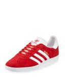 Men's Gazelle Original Suede Sneaker, Red/White