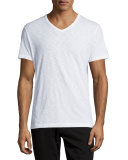 Slub Jersey V-Neck T-Shirt, White