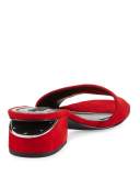 Lou Cult Suede Slide Sandal, Red