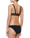 Neutra Strappy-Back Swim Top, Black