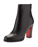 Adox Leather 85mm Red Sole Ankle Boot, Black