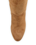 Theresa Suede Over-the-Knee Boot, Brown