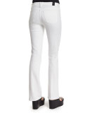 Charlotte Slim-Straight Pants, Optic White