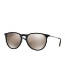 Erika Mirrored-Lens Metal-Temple Sunglasses